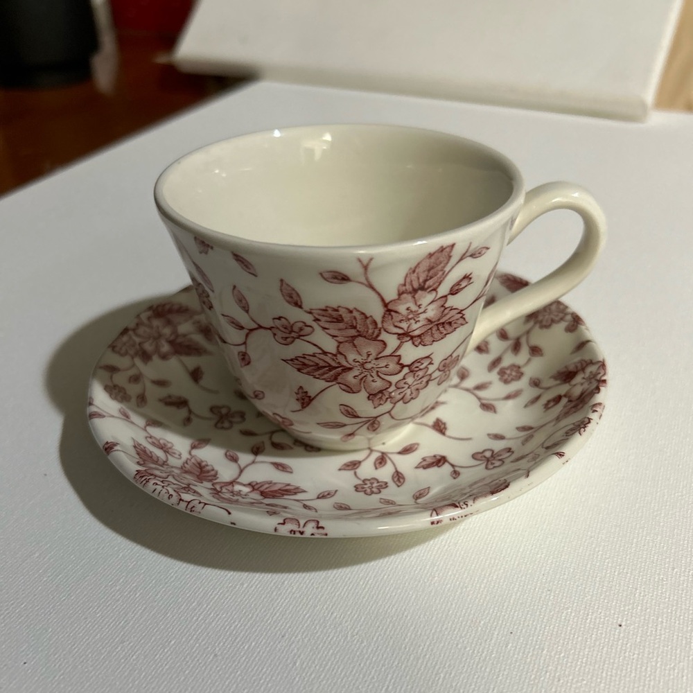 Vintage Royal Tudor Bouquet Cup and Saucer Set.
